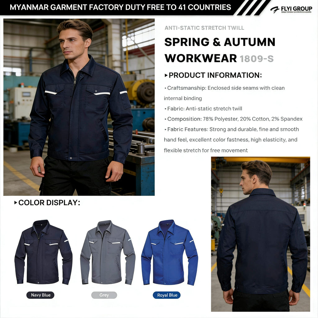 Hot-selling anti-static Spring & Autumn workwear from FUYI in 2026