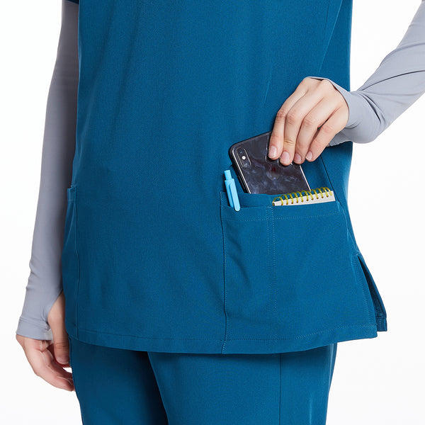 Women's Basic Micro Fiber Stretch Fabric Scrub Top-Valiant-TSPL22SCT001F