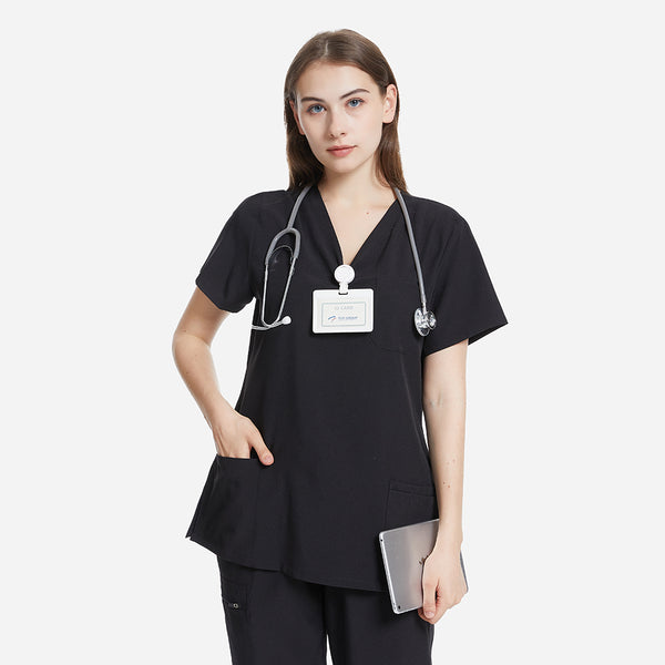 Women's Basic Micro Fiber Stretch Fabric Scrub Top-Valiant-TSPL22SCT001F