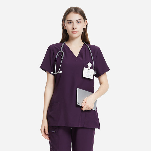 Women's Basic Micro Fiber Stretch Fabric Scrub Top-Valiant-TSPL22SCT001F