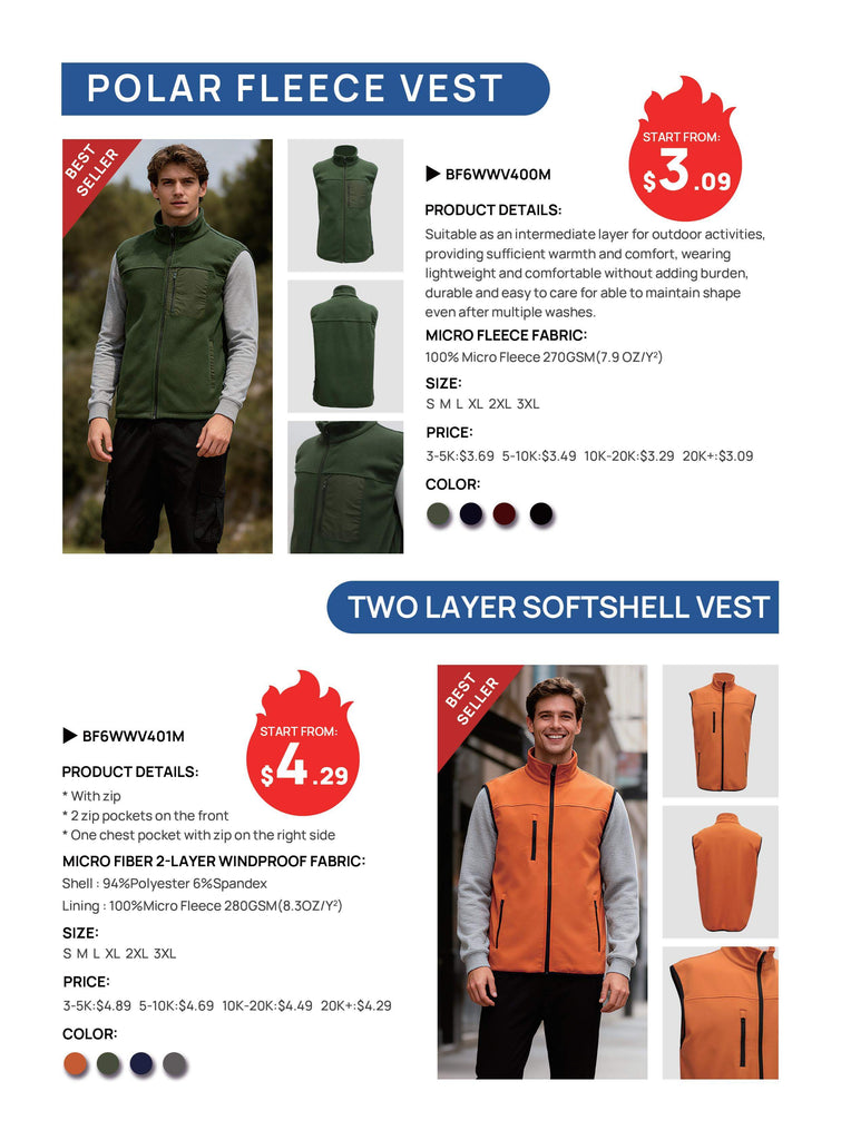 The best-selling style of vest from FUYI in 2026