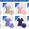 2025 NEW PATTERN FABRIC FLORA FUSION PRINTED SCRUB MEDICAL UNIFORM