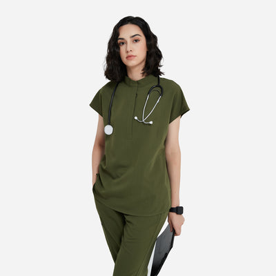 Women's Classic Poly Rayon 4 Way Stretch Scrub Top-Avant-TRST22SCT002F