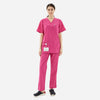 Women's Basic Poly Cotton  Scrub Set-Titan-TCPL21SCT001U&TCPL21SCP001U