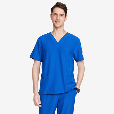 Men's Basic Micro Fiber Stretch Fabric Scrub Top-Loius-TSPL22SCT001M