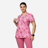 Women's Basic Micro Fiber Stretch Scrub Top-Romance-TSPL23SCT110F