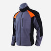 Tri-color patchwork fleece jacket with stand-up collar-POLY24JAC008M