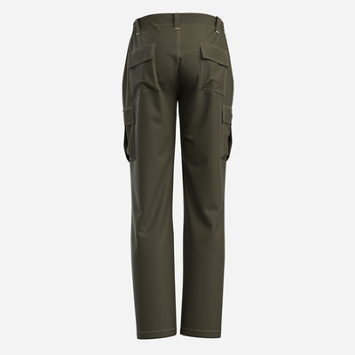 Men'sClassic Poly Cotton Stretch Twill Work Trousers Olive Green -23RGM0532TCPM