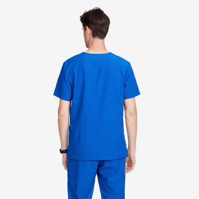 Men's Basic Micro Fiber Stretch Fabric Scrub Top-Loius-TSPL22SCT001M
