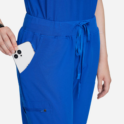 Women's Basic Micro Fiber Stretch Fabric Scrub Pants-Horizon-TSPL22SCP004F