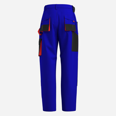 Men'sClassic Poly Cotton Work Trousers Royal Blue -POLX23WWP053M