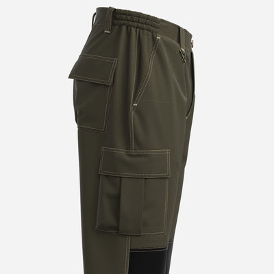 Men'sClassic Poly Cotton Stretch Twill Work Trousers Olive Green -23RGM0532TCPM