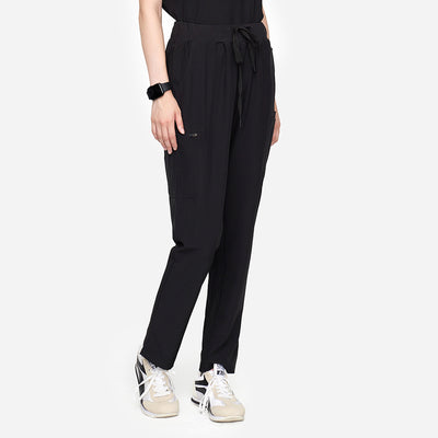 Women's Basic Micro Fiber Stretch Fabric Scrub Pants-Horizon-TSPL22SCP004F