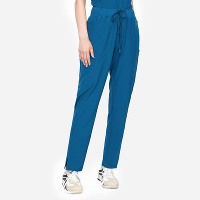 Women's Basic Micro Fiber Stretch Fabric Scrub Pants-Horizon-TSPL22SCP004F